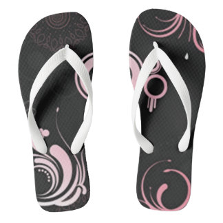 Pink-Black-White Jandals