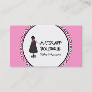 Pink Black White Maternity Boutique Business Cards