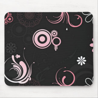 Pink-Black-White Mouse Pad