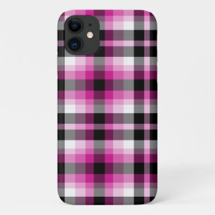 Pink Black White Plaid Case-Mate iPhone Case