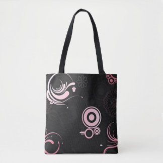 Pink-Black-White Shoes Tote Bag