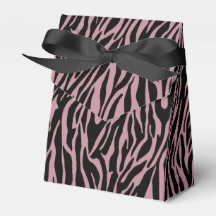 Pink Black Zebra Print Favour Box