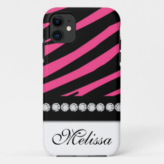 Pink Black Zebra Print iPhone 5 Case-Mate Case