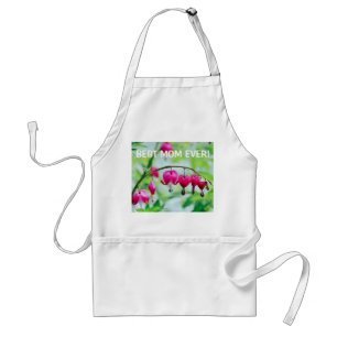 Pink Bleeding heart Flower Best Mum Ever Standard Apron