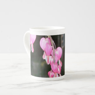 Pink Bleeding Heart Flower Mothers Day China Mug