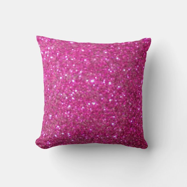 Pink Bling, shiny and sparkling Cushion (Front)