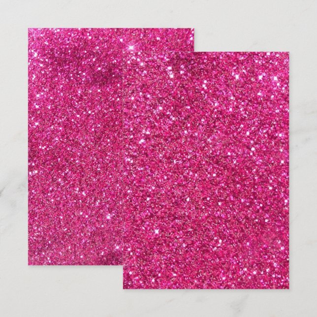 Pink Bling Thank You Note Card (Front/Back)