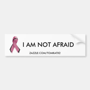 Pink/Blk Ribbon,Bumper Sticker