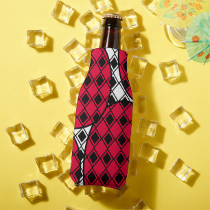 Pink Blob Harlequin  Bottle Cooler