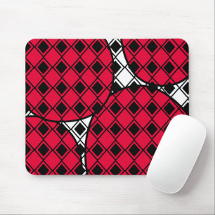 Pink Blob Harlequin  Mouse Pad