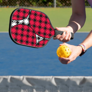 Pink Blob Harlequin  Pickleball Paddle