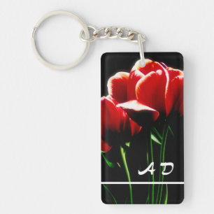 Pink Blobs Key Ring