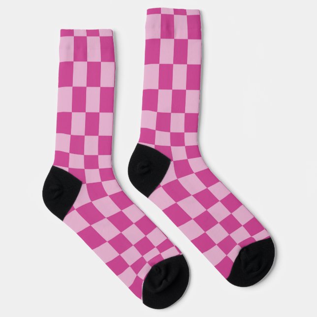 Pink blocks socks (Right)