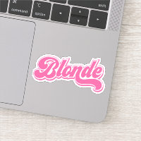 Pink Blonde Girly Custom-Cut Vinyl Stickers