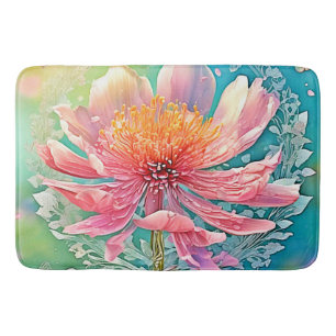 Pink Bloom Butterfly Dream Bath Mat
