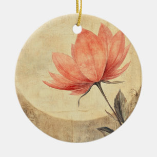 Pink Bloom & Moonlit Serenity Ceramic Tree Decoration