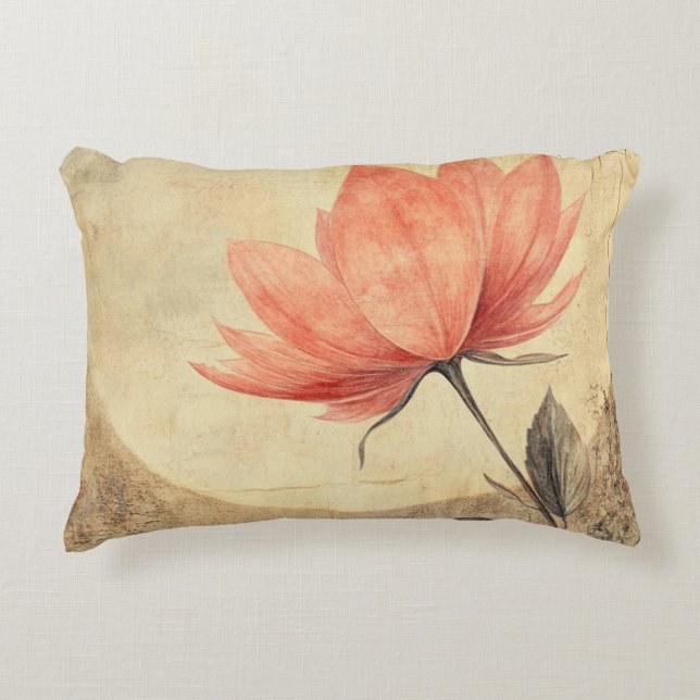Pink Bloom & Moonlit Serenity Decorative Cushion (Front)