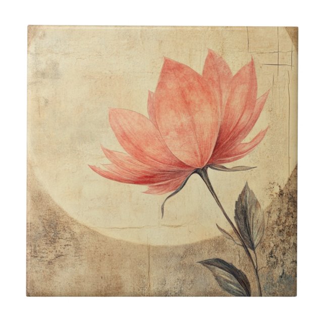 Pink Bloom & Moonlit Serenity Tile (Front)