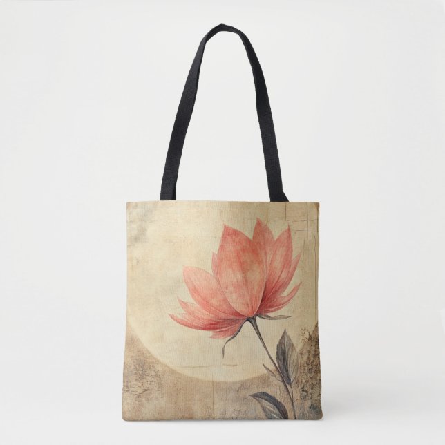 Pink Bloom & Moonlit Serenity Tote Bag (Front)