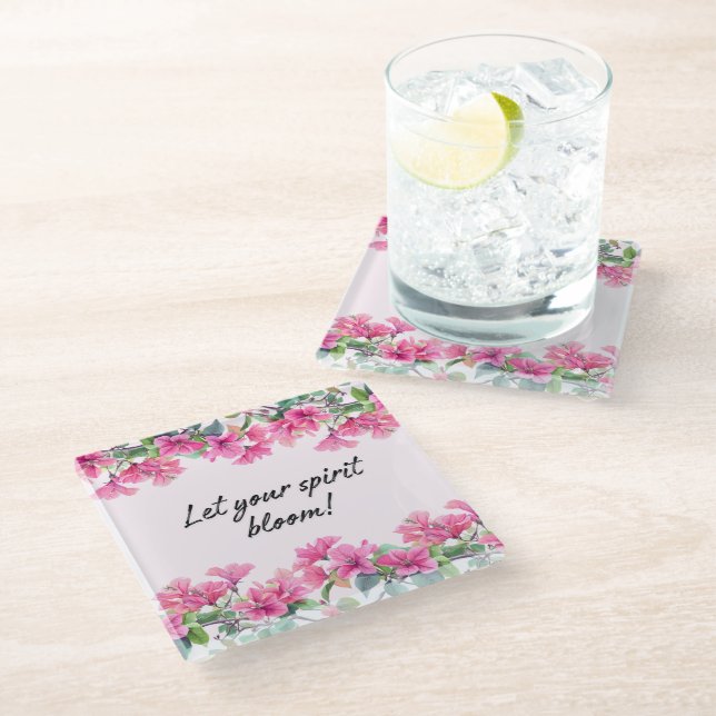 Pink Bloom Spirit Coaster (Angled)