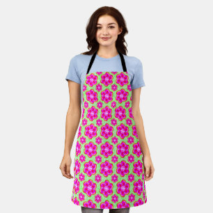 Pink Blooming Flower Apron