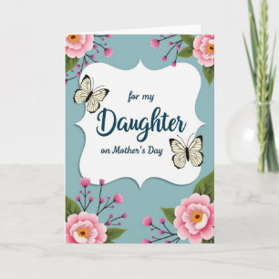 Pink Blooms Daughters Day Card