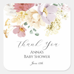 Pink Blooms Favour Tag