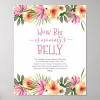 Pink Blooms Floral How Big is Mummy's Belly Game