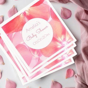 Pink Blossom Baby Shower  Napkin