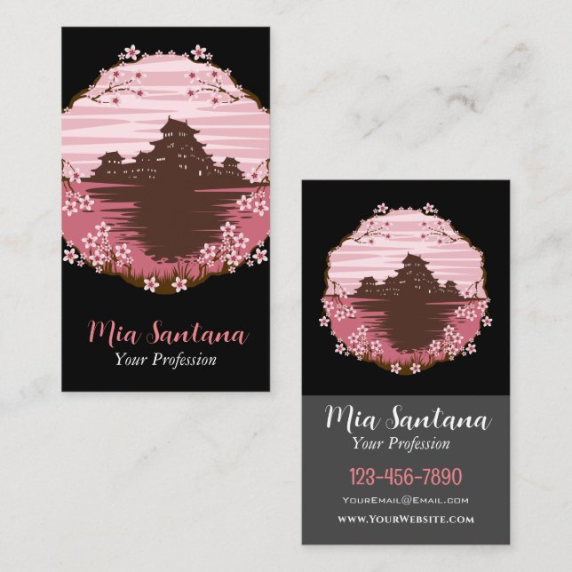 Pink Blossom Business Card (Front/Back)
