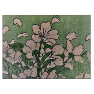 Pink Blossom Cascade Cutting Board