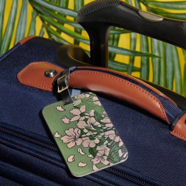 Pink Blossom Cascade Luggage Tag (Front Insitu 1)