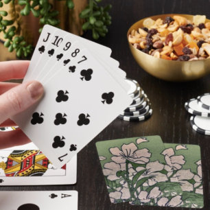 Pink Blossom Cascade Playing Cards
