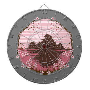 Pink Blossom   Dartboard
