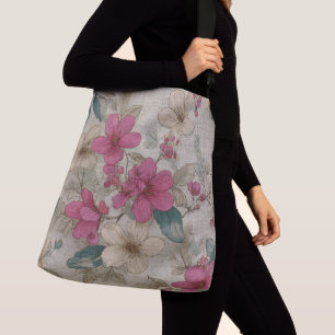 Pink Blossom Floral Crossbody Bag