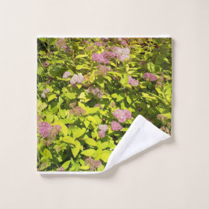 Pink Blossom Garden Nature Photography Bath Towel