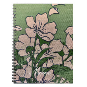 Pink Blossom Green Notebook