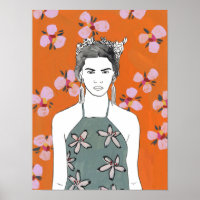 Pink Blossom Lady - Orange