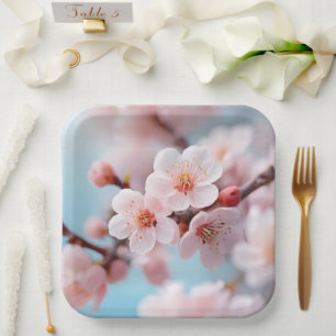 Pink Blossom Magic Paper Plate