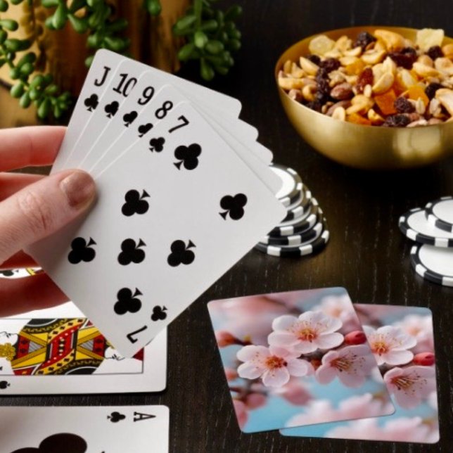 Pink Blossom Magic Playing Cards (Poker cards easy to shuffle, smooth card stock. Dimensions: 2.5" x 3.5”. 

)
