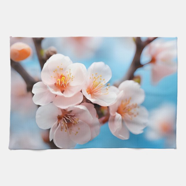Pink Blossom Magic Tea Towel (Horizontal)