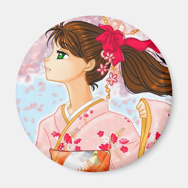 "Pink blossom" magnet (Front)