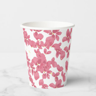 Pink Blossom Petals  Paper Cups