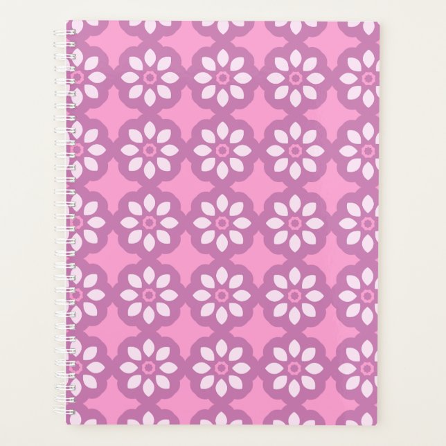Pink Blossom Retro  Planner (Front)