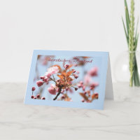 pink blossom sympathy card german