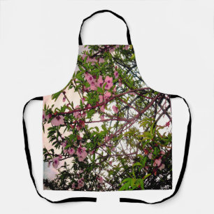 Pink Blossom Tree Watercolour, Full Print Apron