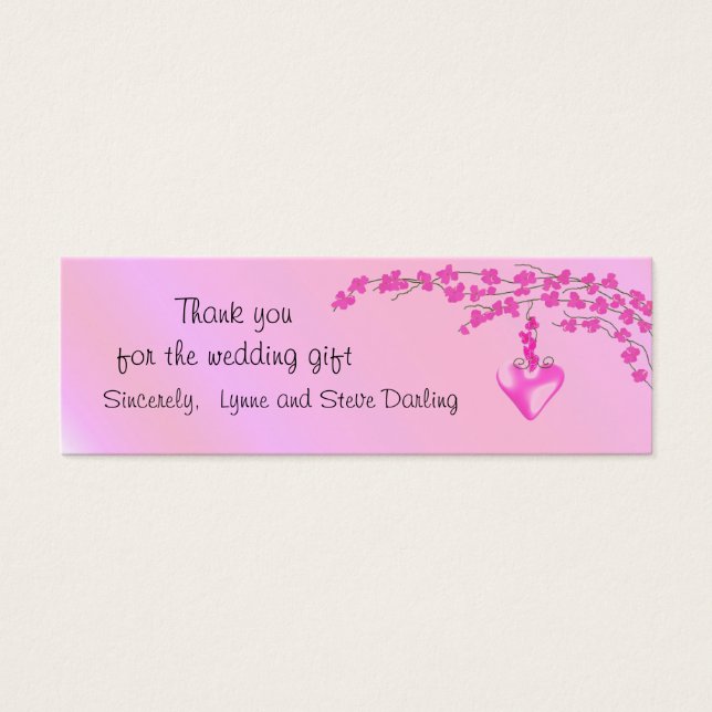 Pink Blossom Wedding Thank You (Front)