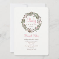 Pink Blossom Wreath Baby Shower