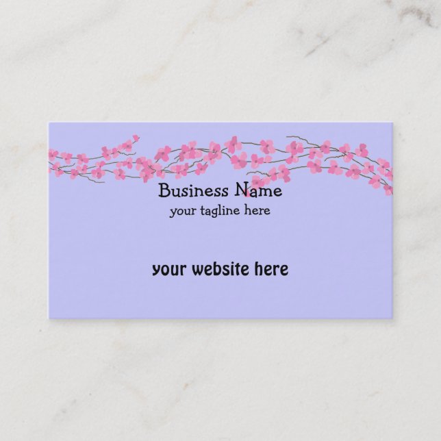Pink Blossoms Business Card (Front)