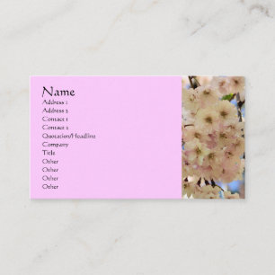 Pink Blossoms Flower Photography Business Card